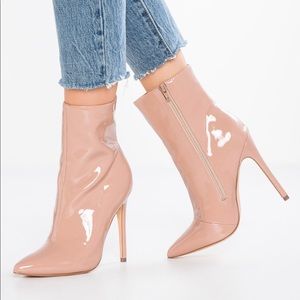 Steve Madden Nude Patent Leather Boots